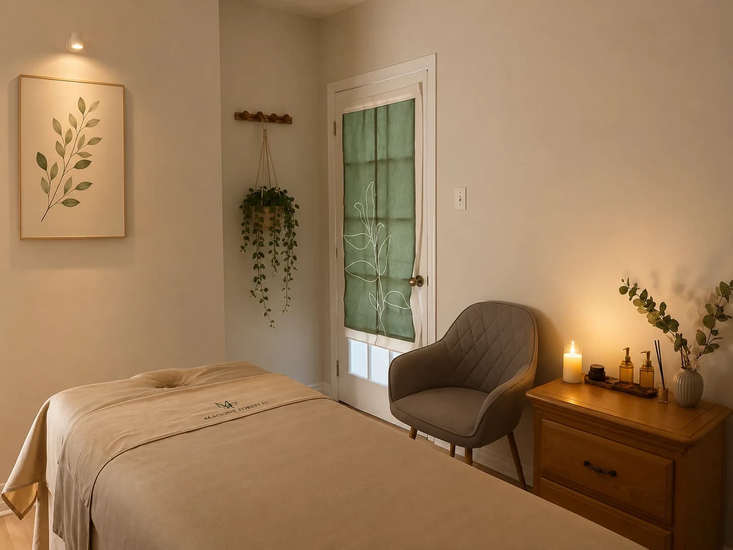 Real single treatment room at Maison Forest Spa